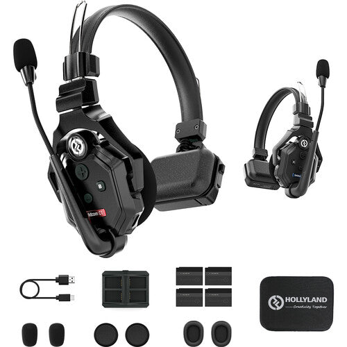 Hollyland Solidcom C1-2S Full-Duplex Wireless DECT Intercom System with 2 Headsets (1.9 GHz) (1 Master+1 Remote)