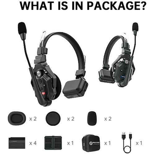 Hollyland Solidcom C1-2S Full-Duplex Wireless DECT Intercom System with 2 Headsets (1.9 GHz) (1 Master+1 Remote)