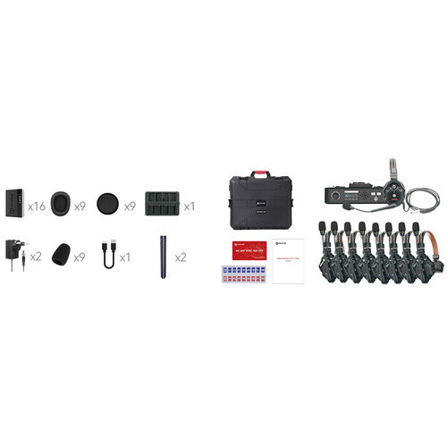 Hollyland Solidcom C1 Pro-Hub8S ENC 9-Person Full-Duplex Wireless Intercom System with Hub (1.9 GHz)
