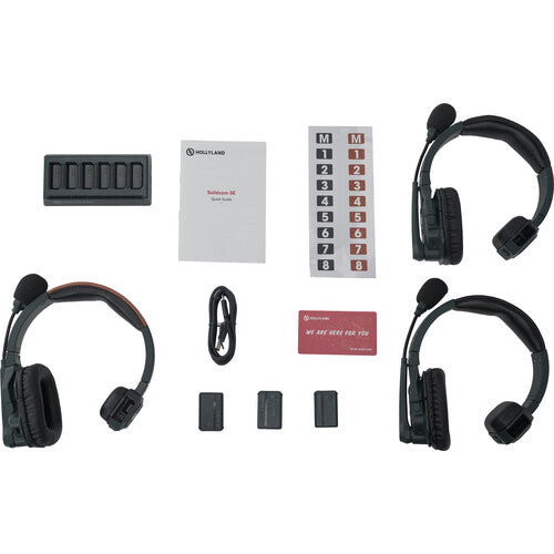 Hollyland Solidcom SE-3S Wireless 3-Person Noise Cancelling Headset Intercom