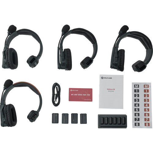 Hollyland Solidcom SE-4S Wireless 4-Person Noise Cancelling Headset Intercom