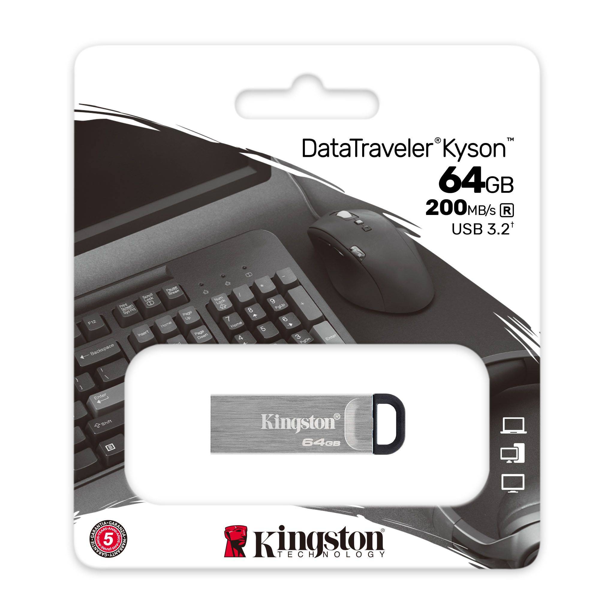 Kingston 64gb Usb3.2 Gen 1 Datatraveler Kyson