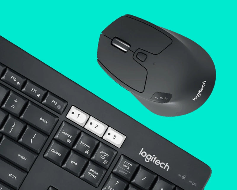 Logitech Wireless Keyboard and mouse Combo MK850 Unifying USB receiver  Bluetooth