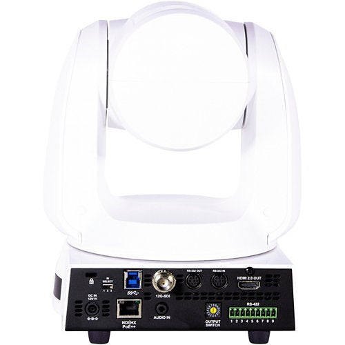 Marshall 4K (UHD60) NDI PTZ Camera with 6.5mm-202mm 30x Zoom – 12G-SDI, HDMI & NDI|HX3 Outputs (White)