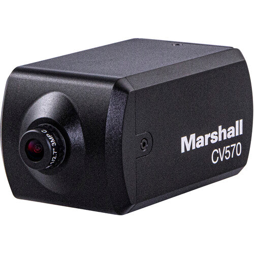 Marshall CV570 NDI HD Mini Broadcast Camera with 4.0mm Interchangeable Lens - NDI│HX3, IP & HDMI Outputs
