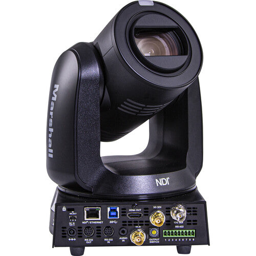 Marshall 4K (UHD60) NDI PTZ Camera with 6.5mm-202mm 30x Zoom – Full NDI, 12G-SDI & HDMI Outputs (Black)