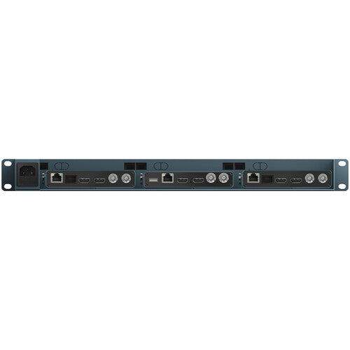 Science Image Rack Mount Shelf 1RU with Power Supply. For 1~3 Convertors (FLOW2, STUDIO 2 or NDI HD MINI in any combination)