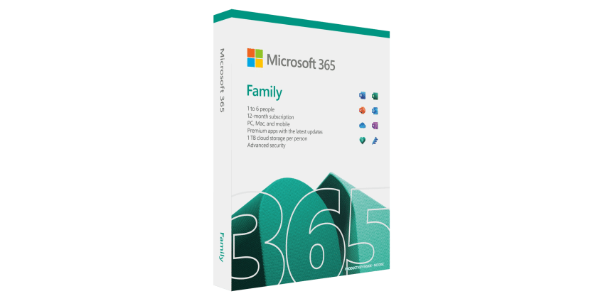 M365 FAMILY ENG SUBSCRIP 1YR MEDIALESS SA EM-P10