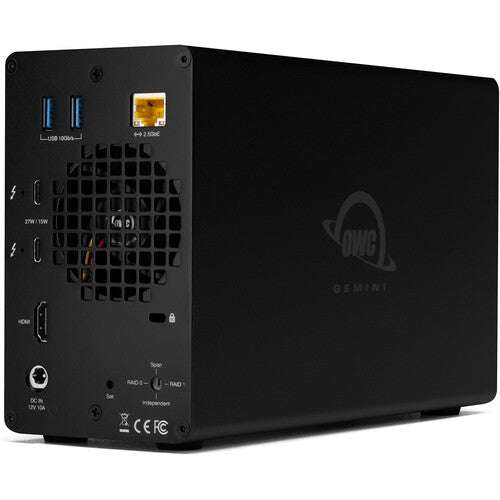 OWC 2 Bay Thunderbolt3 Dock and Dual-Drive RAID External Storage 40TB