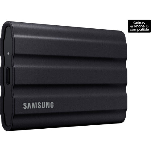 Samsung MU-PE1T0S T7  Shield Portable SSD 1 TB; Transfer speed up to 1050 MB/s; 
USB 3.2 (Gen2, 10Gbps) backwards compatible, AES 256-bit hardware encryption - Black"
