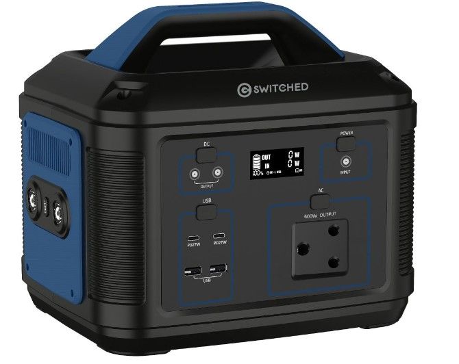 Switched 600W Professional Portable Power Station (555Wh)