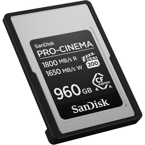 SanDisk PRO-CINEMA CFexpress Type A Card, 960GB, Up to 1800MB/s read speed, up to 1650MB/s write speed