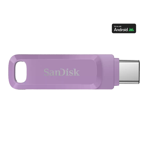 SanDisk Ultra Dual Drive Go USB Type- C, Lavender, Global, 400MB/s 128GB