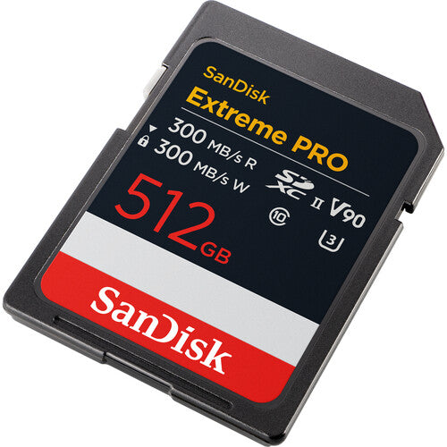 SanDisk Extreme PRO 512GB V90 UHS-II SD cards, 300/300MB/s,V90,C10,U3,UHS-II 8K Video