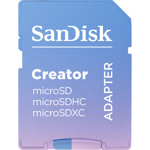 SanDisk Creator microS Card UHS-I with Adapter 128GB Up to 190MB/s read, Up to 90MB/s Write