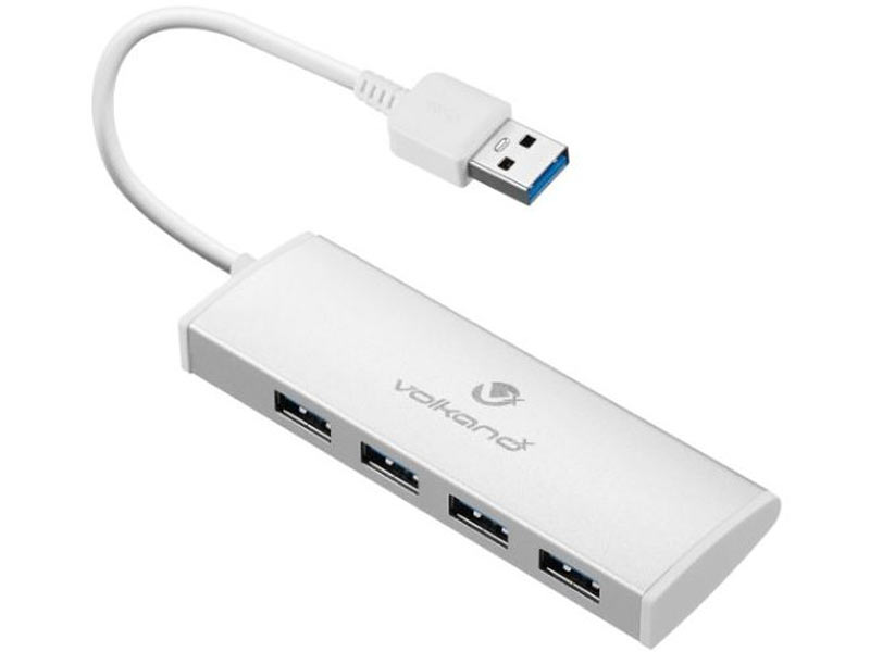 VolkanoX Media series 4 port USB hub with power cable