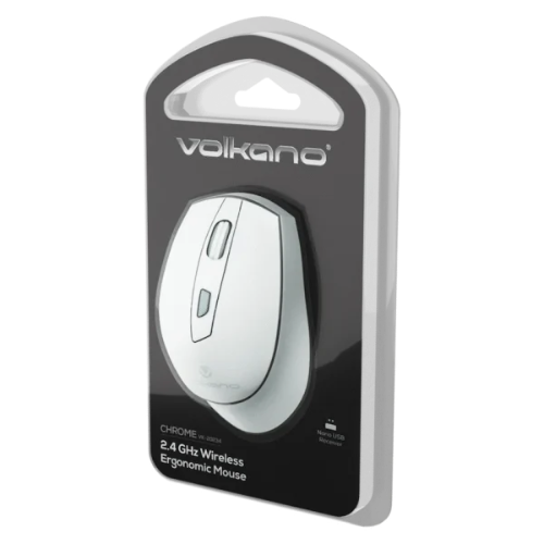 Volkano Chrome Series 2.4Ghz Wireless Ergonomic - Gray