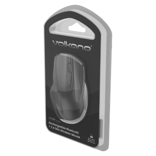 Volkano Aurum Series Rechargeable BT+2.4ghz Mouse - Black