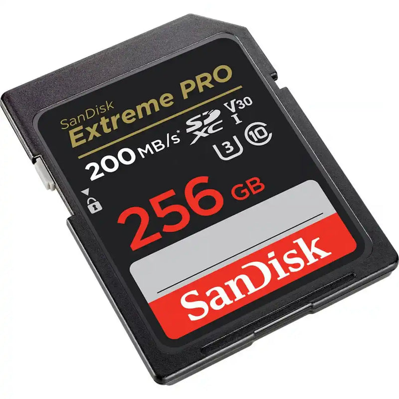 SanDisk Extreme Pro SD UHS I 256GB Card for 4K Video 200MB/s Read & 140MB/s Write