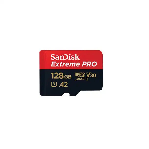SanDisk Extreme Pro microSD UHS I Card 128GB for 4K Video 200MB/s Read, 90MB/s Write