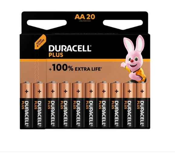 Duracell Mainline Plus AA Batteries (20 in a pack)