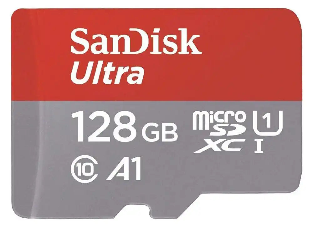 SanDisk Ultra microSDXC, 128GB, U1, C10, A1, UHS-1, 140MB/s R, 4x6, 10Y