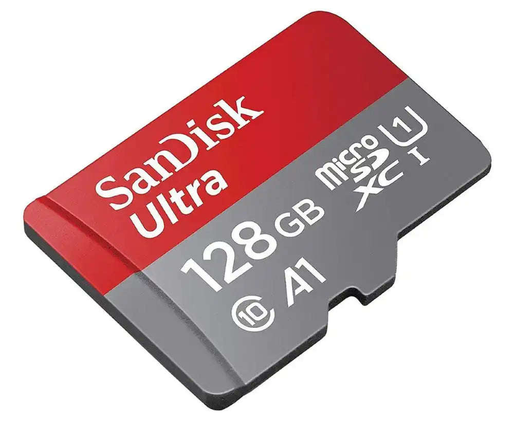 SanDisk Ultra microSDXC, 128GB, U1, C10, A1, UHS-1, 140MB/s R, 4x6, 10Y