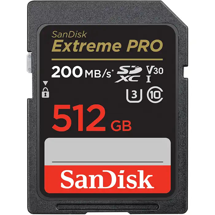 SanDisk Extreme Pro SD UHS I 512GB Card for 4K Video 200MB/s Read & 140MB/s Write