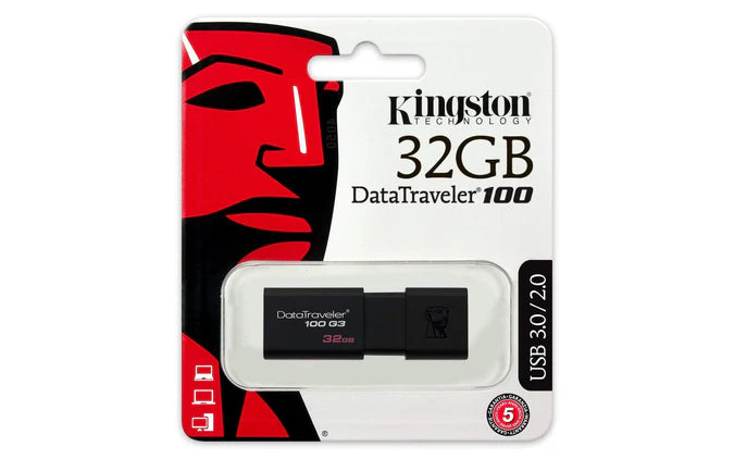 Kingston 32GB USB 3.0 DataTraveler 100 G3 (100MB/s read)