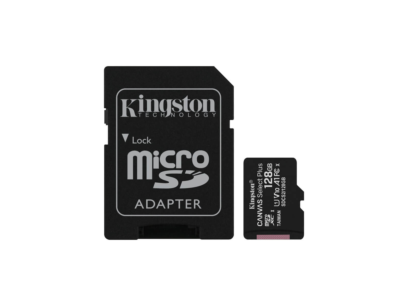 KINGSTON 128GB MICSDXC CANVAS SELECT PLUS 100R A1 C10 CARD + ADP