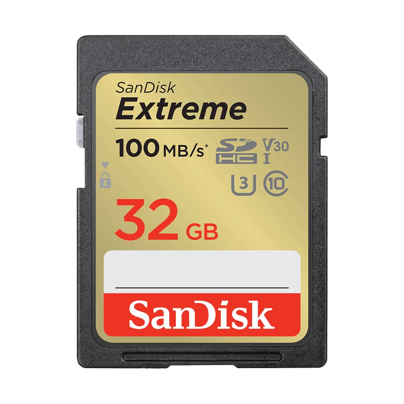 SanDisk Extreme SD UHS I 32GB Card for 4K Video  100MB/s Read & 60MB/s Write