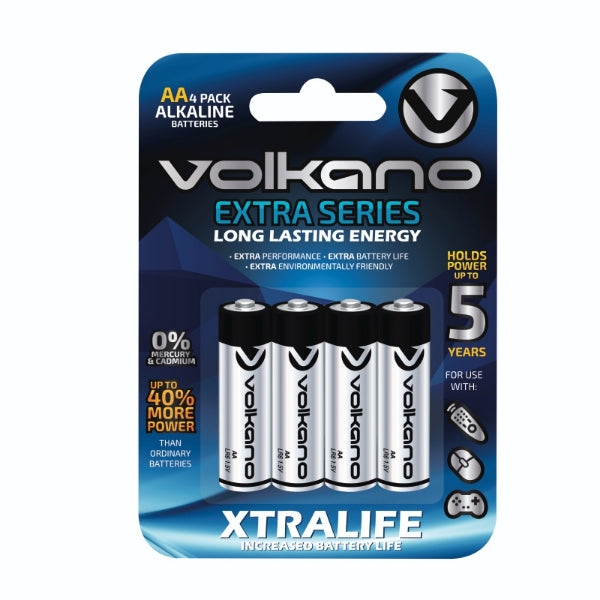 Volkano Extra series Alkaline Batteries AA pack of 4