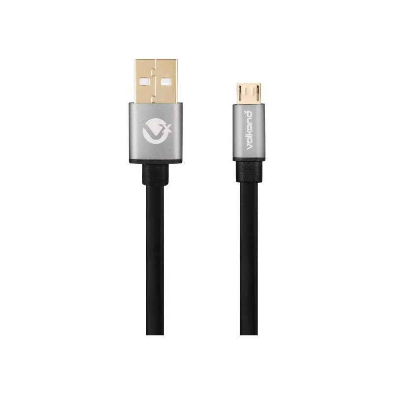 VolkanoX Couple series Micro USB premium twin pack 1meter charge/data cable - black