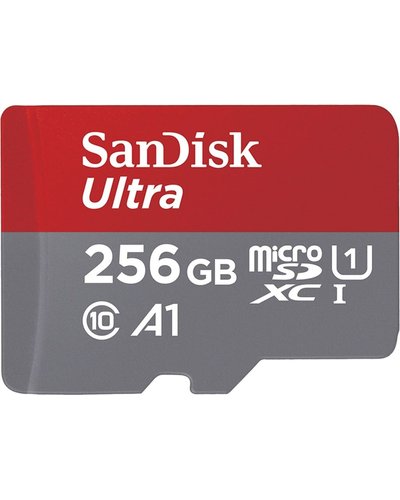 SanDisk Ultra microSDXC, 256GB, U1, C10, A1, UHS-1, 150MB/s R, 4x6, 10Y