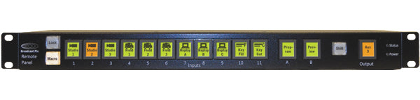 Broadcast Pix Remote Panel - 1 RU for remotely controlling outputs and Macros