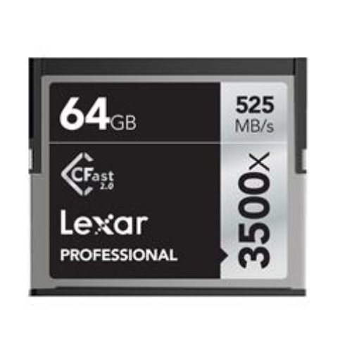 Lexar 64GB Professional 3500x CFast (525MB/s Read / 445MB/s Write)