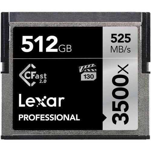 Lexar 512GB Professional 3500x CFast (525MB/s Read / 445MB/s Write)