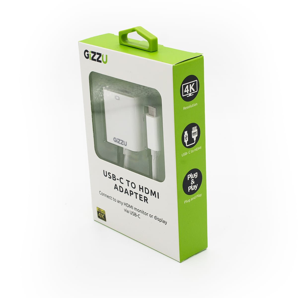 GIZZU USB-C to HDMI 4K Adapter White