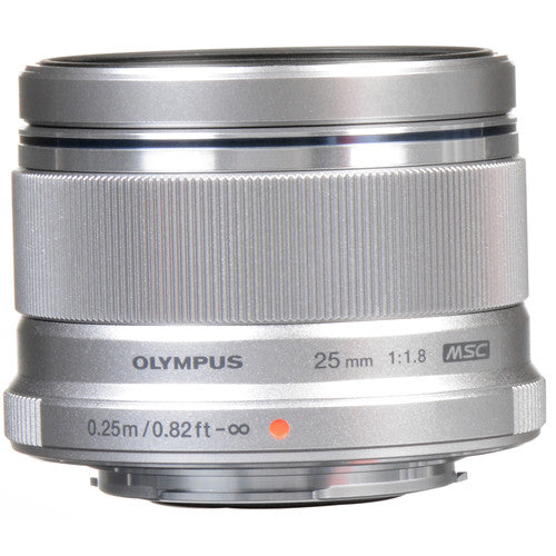 Olympus M.ZUIKO DIGITAL 25mm 1:1.8 incl lens hood / ES-M2518 silver